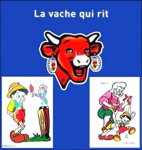 Pinocchio - 9 autocollants La Vache qui Rit