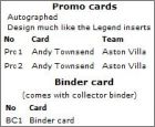 Liste Promo cards, Binder card