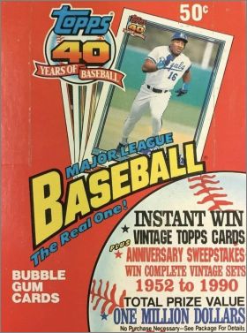 Baseball 1990-1991 - Bubble Gum Cards Topps - Partie 2/2