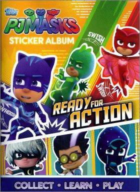 PJ MASKS - Ready For Action - Sticker Album - Topps 2018 UK