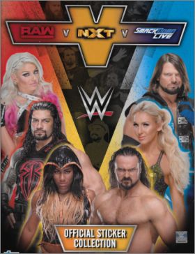 WW Raw vs Nxt vs Smack Down Live - Stickers UK Topps - 2018