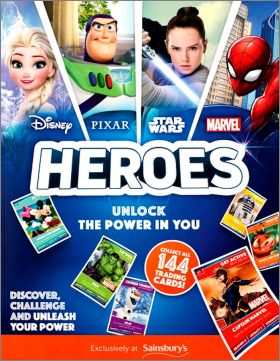 Heroes Disney Pixar Stars Wars Marvel Cards Sainsbury's 2019
