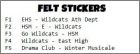 Checklist Felt Stickers
