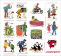 Tintin - 12 autocollants La Vache qui Rit