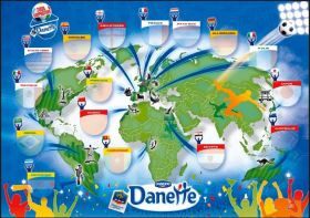 16 Stickers des Grandes Nations du Football 2010 - Danette