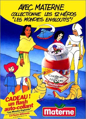 Les mondes engloutis - Flash auto-collant Materne 1986