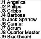 Liste Cartes  Pirates