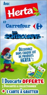 Les Schtroumpfs - Le film 2011 - 5 Duocartes Herta carrefour