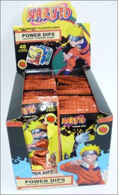 Naruto Power Dips  Lollipop + Popping - 48 stickers  bip