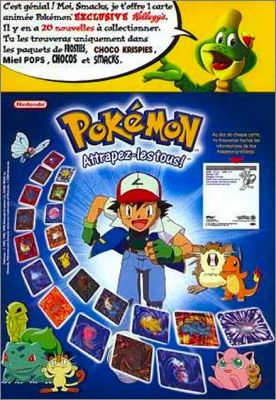 Pokmon: Attrapez-les tous! Carte anime - Kellogg's - 2000