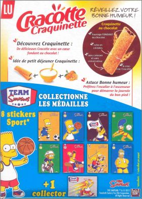 Team Simpsons 8 stickers Sport + 1 sticker Collector Lu 2012