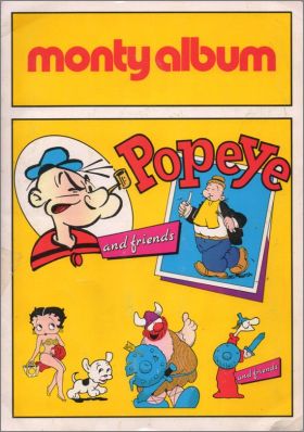 Popeye and Friends - Monty Sticker album  Royaume-Uni - 1988