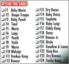 Liste des Foils Cards