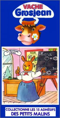 Les petits Malins - 15 Adhsifs - Vache Grosjean - 1986
