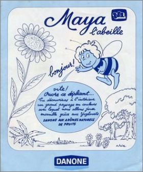 Maya l'abeille TF1 - Sticker Danone - France - 1978