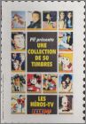 Pif pr�sente une collection de 50 timbres les h�ros TV 1989