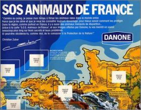 SOS Animaux de France - 45 Stickers Danone - France 1977