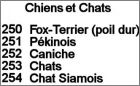Liste des Chiens et Chats