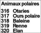 Liste des Animaux polaires