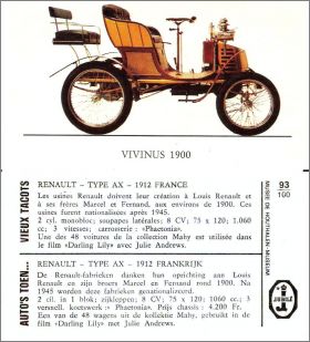 Vieux Tacots Mus�e de Houthalen - Tabacs Jubil� - 1972
