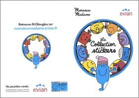 Monsieur  Madame - 30 Stickers - Evian - 2014