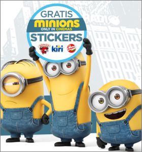 Les Minions - 4 grands autocollants - Pik et Croq - Belgique