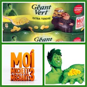 Moi, Moche et M�chant 3 - 4 Stickers  - G�ant Vert - 2017