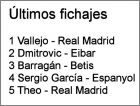 Ultimos Fichajes (Ult)