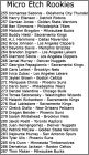 Micro Etch Rookies : 255 � 287