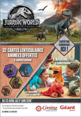Jurassic World : Fallen Kingdom - 32 cartes - Casino - 2018