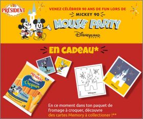 Mouse Party - 20 Cartes Memory Mickey 90 - Prsident - 2018