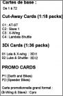 Checklist des Trading Cards
