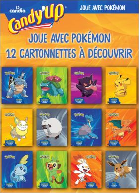 Pokmon - 12 cartonnettes  dcouvrir - Candy'up Candia 2020