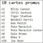 Checklist cards promos