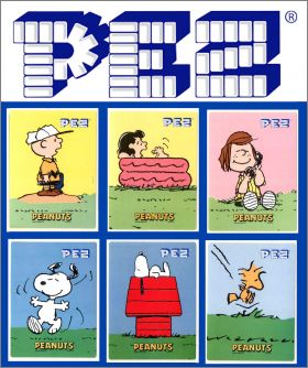 Peanuts - 6 Stickers - PEZ - 1980