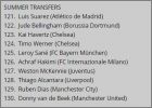 SUMMER TRANSFERS