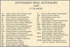 Checklist Autograph/Dual cards