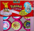 Pokémon - 77 Movie Stickers Dunkin Bubble Gum Roll - 2000