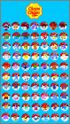 Pokémon Nintendo - 70 stickers anglais - Chupa Chups - 2000