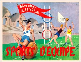 Sports d'quipe - Album d'images  Biscottes A. Lespeau 1955