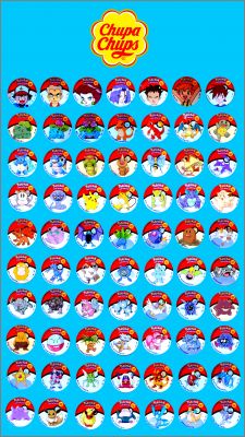 Pokmon Nintendo - 70 stickers anglais - Chupa Chups - 2000