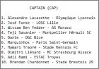 Captain (référencées CAP)