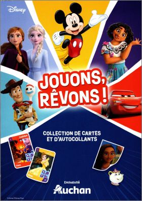 Jouons, rvons ! Disney Sticker et cartes Album  Auchan 2024