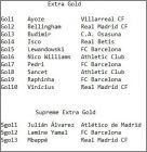 List Extra Gold/Super Ext Gold