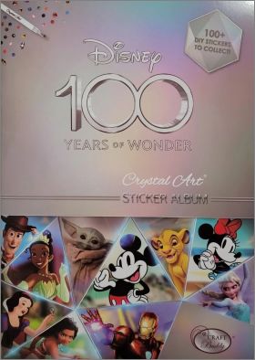 Disney 100 years of wonder Crystal Art Sticker Album - 2023