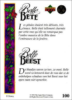 La Belle et la Bte (Disney) - Upper Deck - France /Belgique