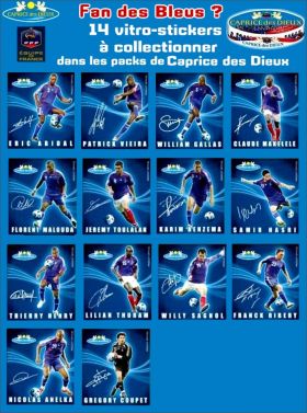 Equipe de France: 14 Vitro-Stickers - Caprice des Dieux 2008